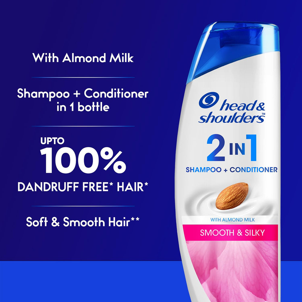 Head & Shoulders 2in1 bottle demonstrates fast wash and condition