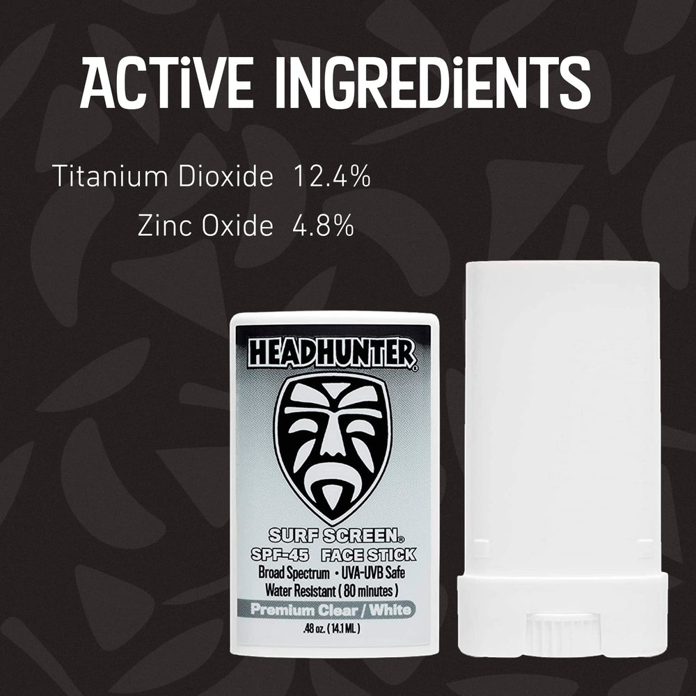 Headhunter Sunscreen Face Stick travel size fits in your bag for on-the-go protection.