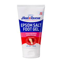 Heal&Rescue Epsom Salt Foot Gel bottle delivers quick foot relief.