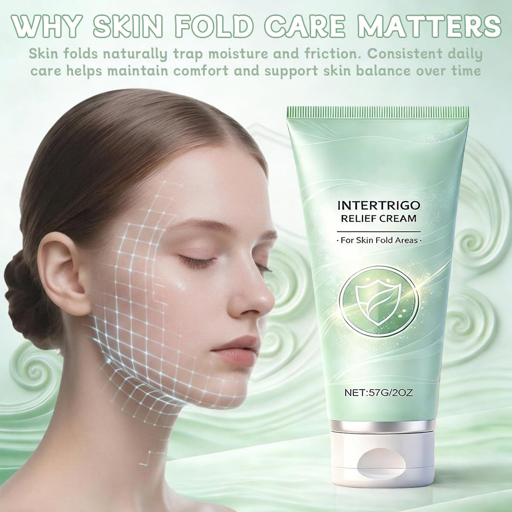 Healora Intertrigo Cream being applied for daily comfort in friction-prone areas.
