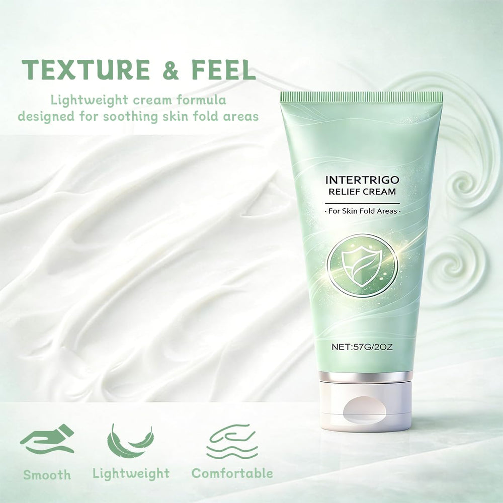 Healora Intertrigo Cream barrier illustrating moisture protection in folds.