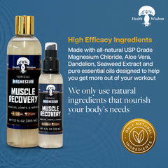 Health and Wisdom magnesium-muscle-recovery-ingredients-chart highlights natural actives supporting recovery.