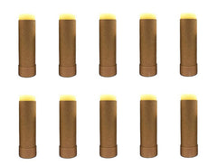 Healthcom lip balm tube 2oz brown front view, ideal for on-the-go application.
