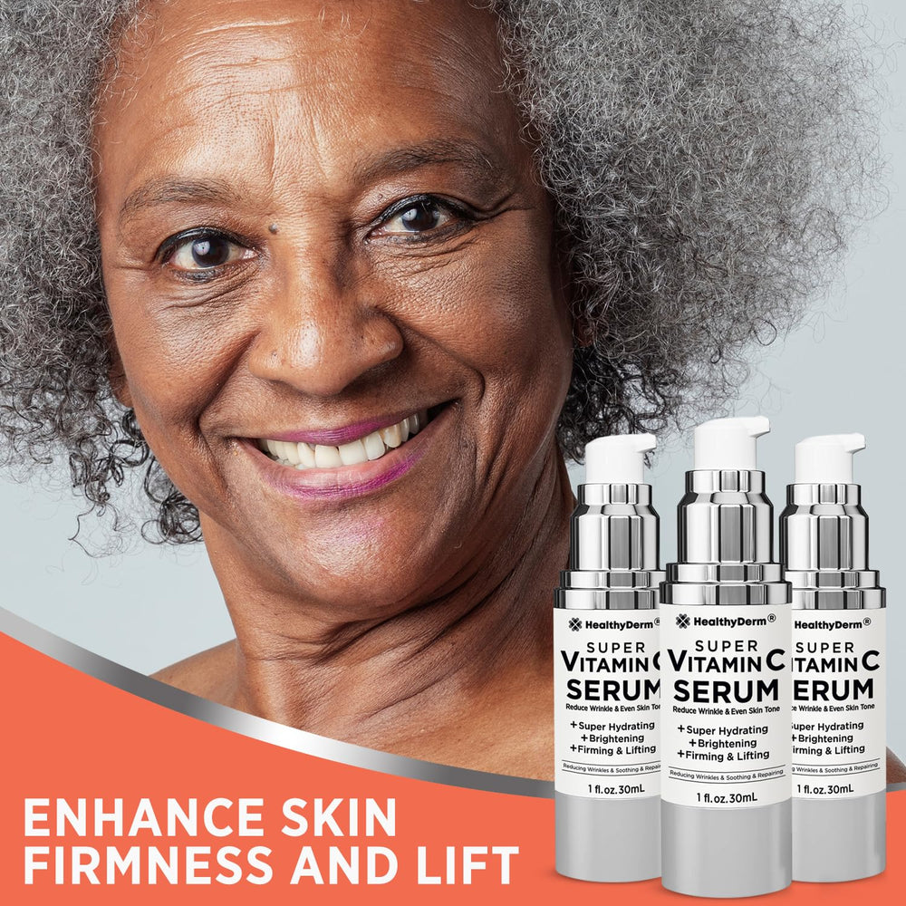 HealthyDerm serum dropper close-up ready for daily application and hydration