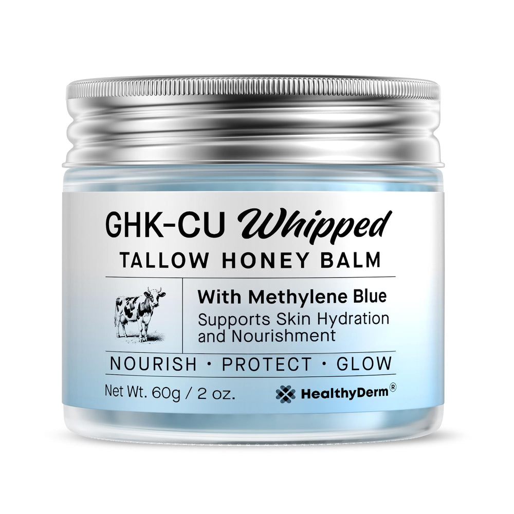 HealthyDerm close-up reveals luxurious balm texture for smooth, even skin feel