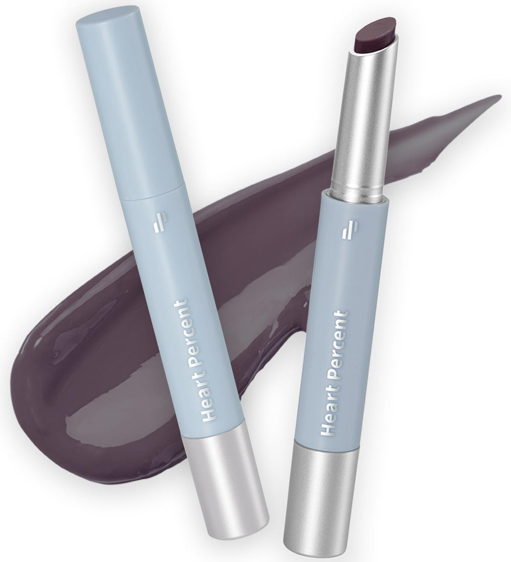 Heart Percent Dewy Black swatch showing radiant gloss and lightweight feel