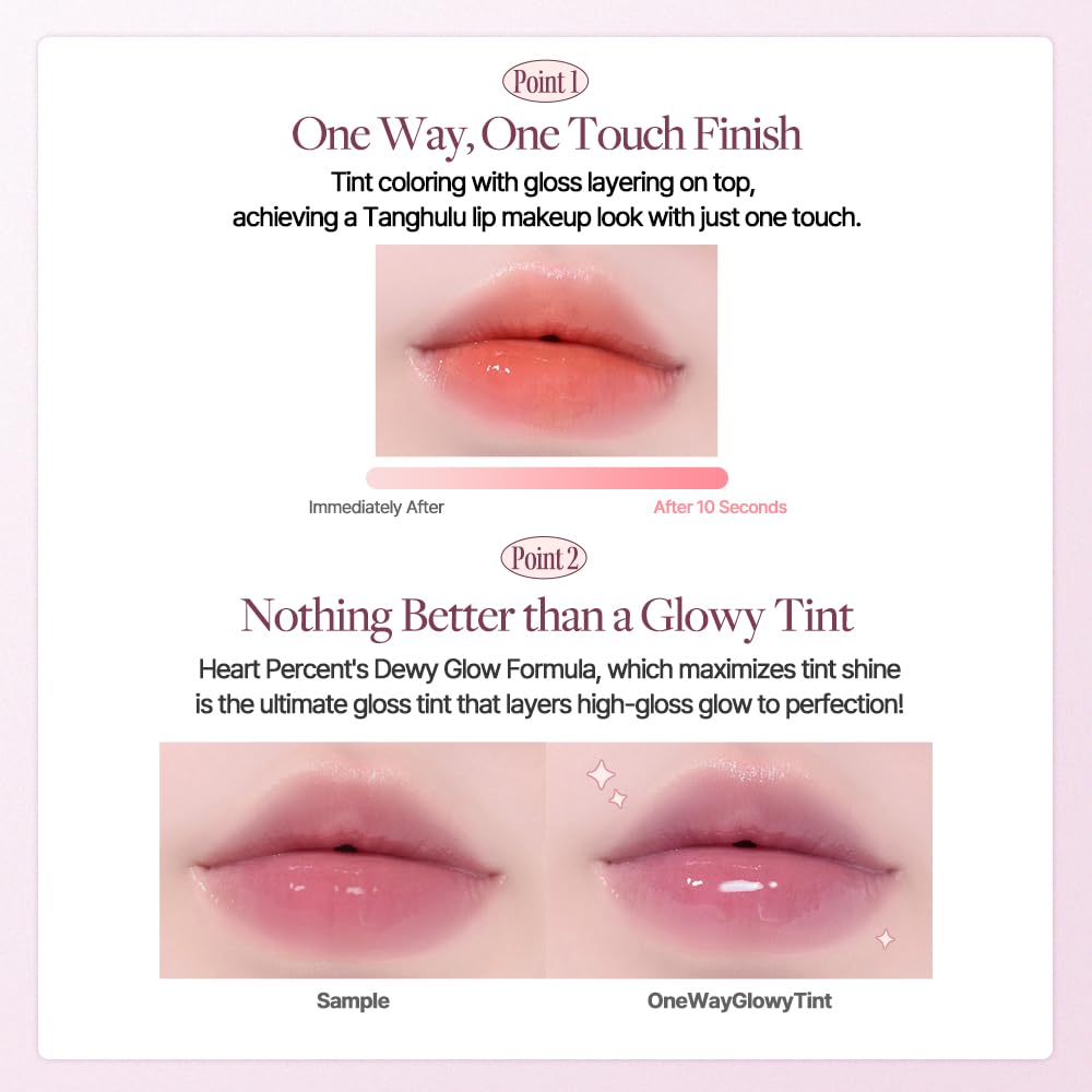 Heart Percent Dote On Mood Lip Tint 04 Pink Babe cool undertone pink shade
