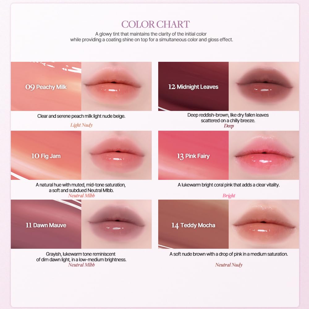 Heart Percent Dote On Mood Glowy Tint tanghulu effect for lip-gloss fusion
