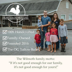 Grass-fed tallow and cod liver oil nourish skin with vitamins.