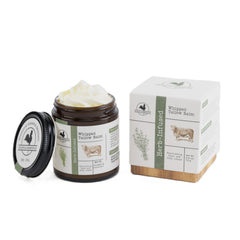 Hearth and Homestead herb-infused formula shown with natural herbs for nourishing routine