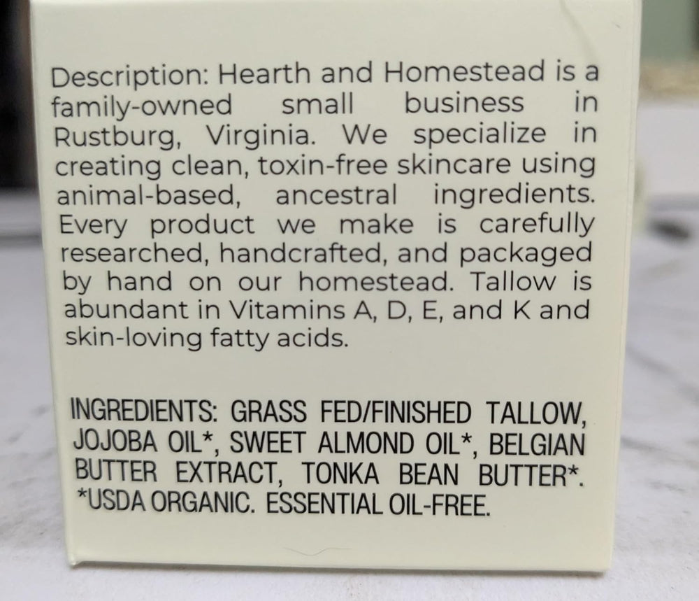 Hearth and Homestead no essential oils keeps ingredients simple and pure.