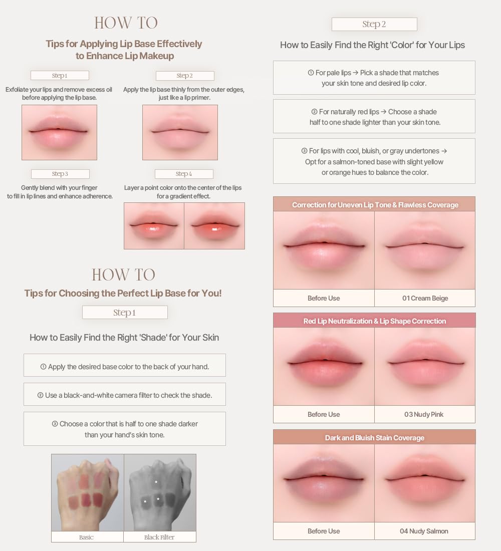 Heart Percent Dote On Mood All Cover Lip Base seamless adhesion for secure color payoff
