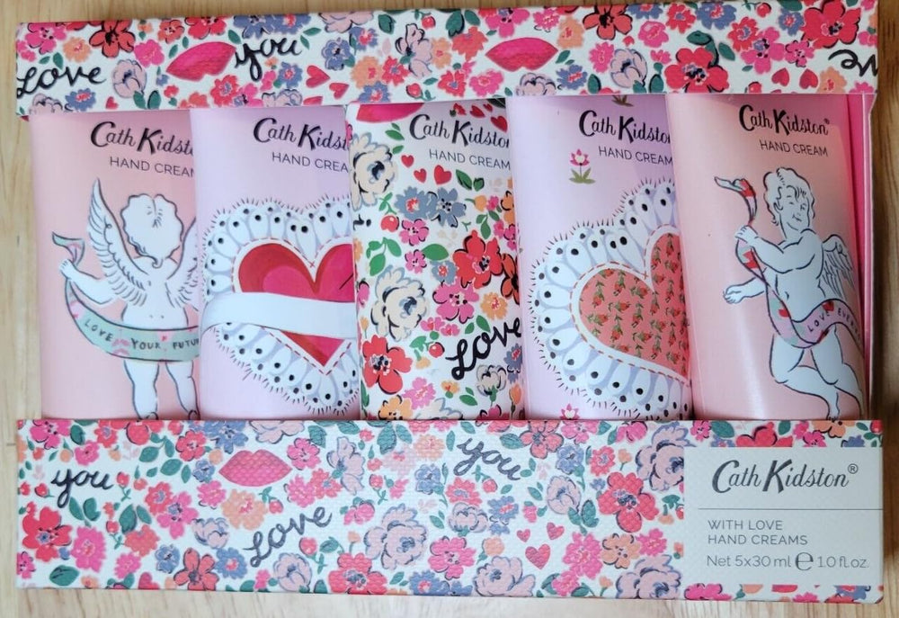 Heathcote & Ivory Cath Kidston With Love Cassis & Rose hand cream set; on-the-go hydration