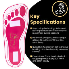 HeeStar non slip feet protectors keep clients steady during treatment.