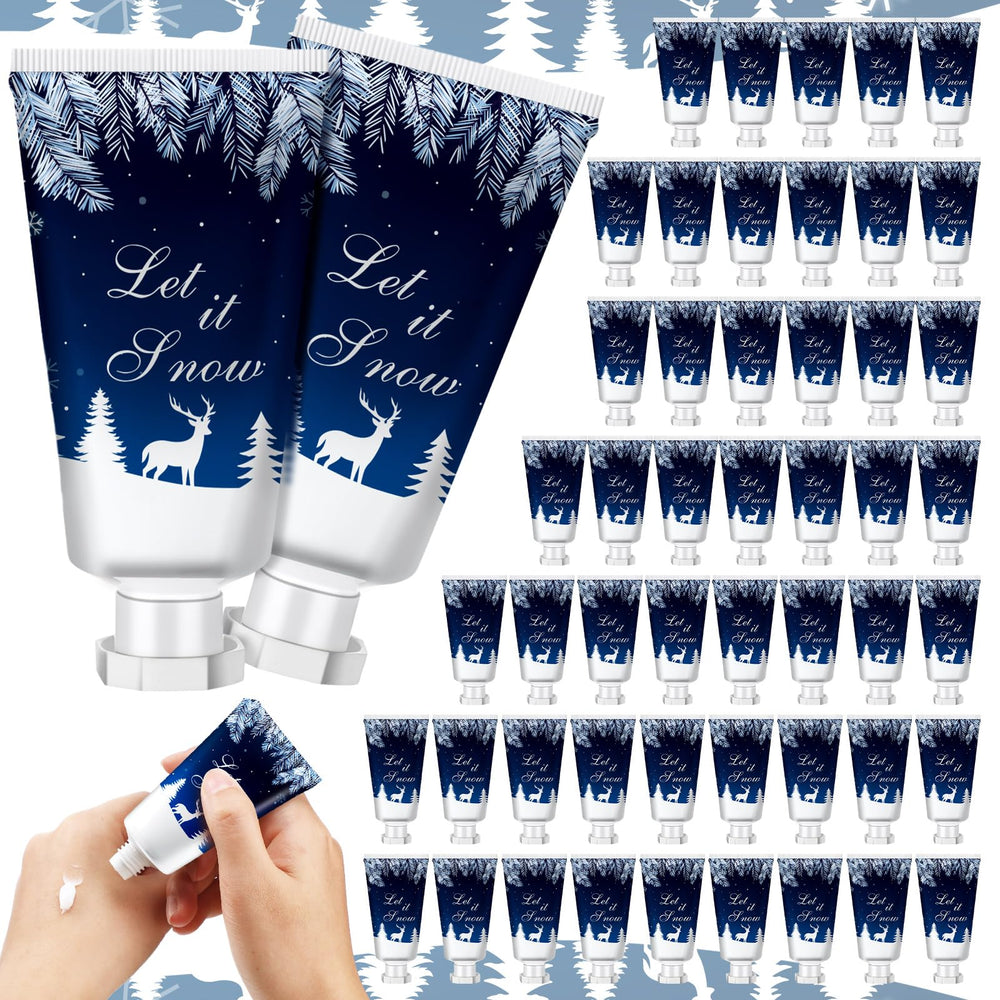 Heigble Christmas Snowflakes Hand Cream 1oz bottle on festive display, hydrating skin during winter.