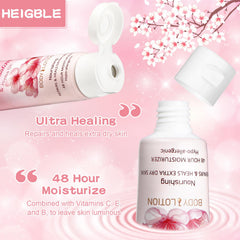 Heigble flip-cap travel bottle shown for easy, mess-free application