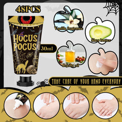 Heigble hand cream skeleton motif provides quick hydration at busy Halloween events