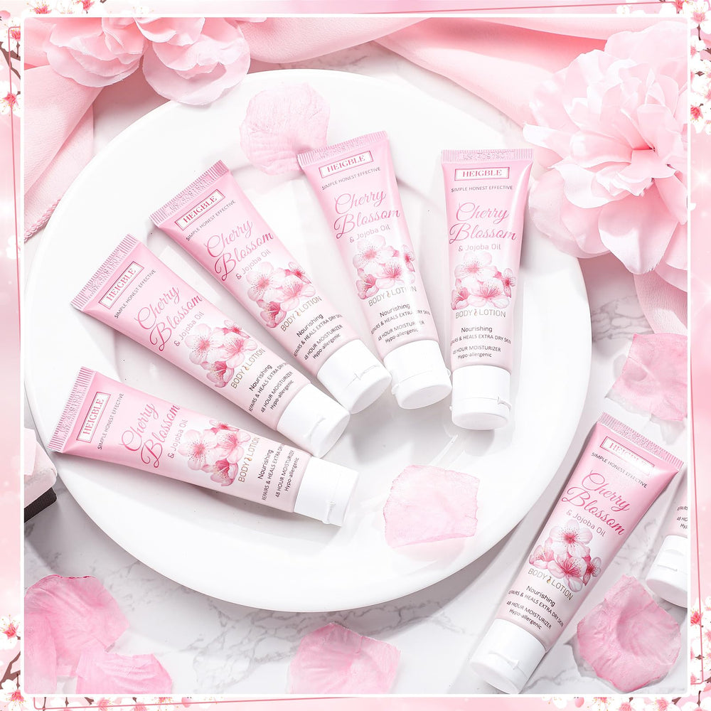 Heigble cherry blossom and jojoba blend nourishes dry skin softly