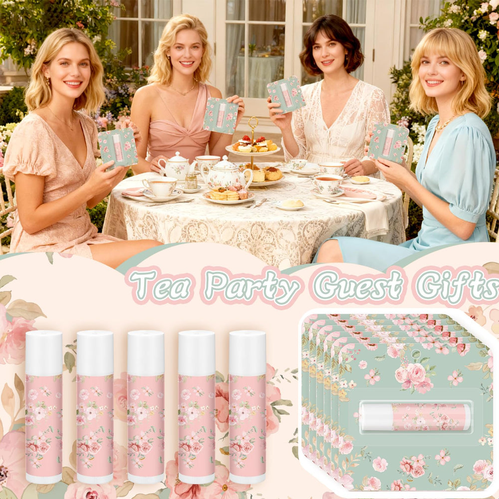 Heigble Floral Lip Balm set for spring birthdays, bridal showers, and garden parties.