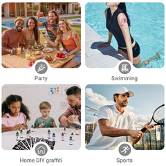 HEILFNL waterproof ink withstands daily activities during wear.