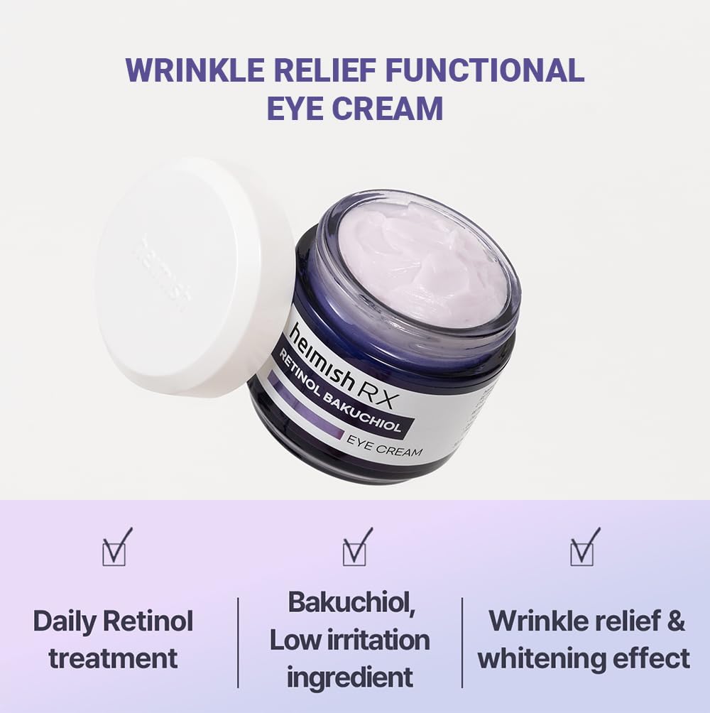 HEIMISH RX brightening eye cream with 5% niacinamide targets dark circles.