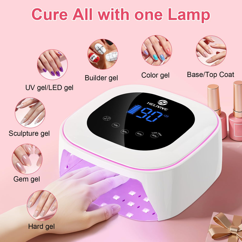 HELIVIVE mirror base enhances light reflection for efficient curing.