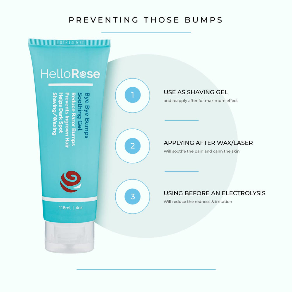Hello Rose ingrown hair treatment near bikini area provides soothing relief for sensitive skin.