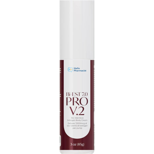 HelloPharmacist BiEst 7.0 PRO V2 bottle pump for easy daily application.