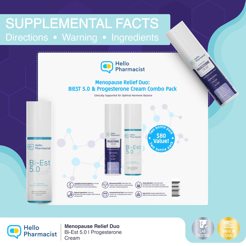 HelloPharmacist Biestro 5.0 ingredient label highlighting wild yam-based base