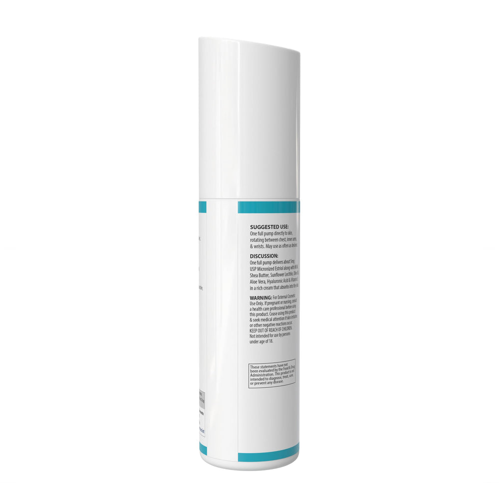 HelloPharmacist estriol cream applied to skin for smoother texture