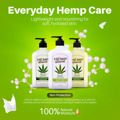 EWG Verified seal on Hemp Heaven lotion signaling safer skincare.