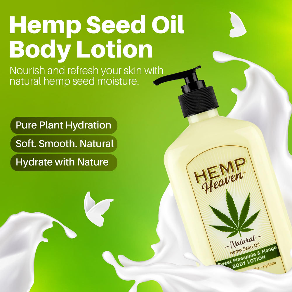 Hemp Heaven Hemp Lotion 18 oz jar front view suitable for daily use.