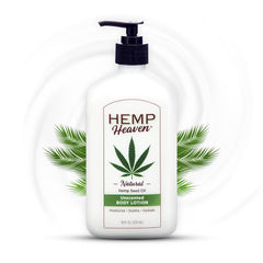 Hemp Heaven Hemp Lotion Unscented bottle provides hydration for sensitive skin