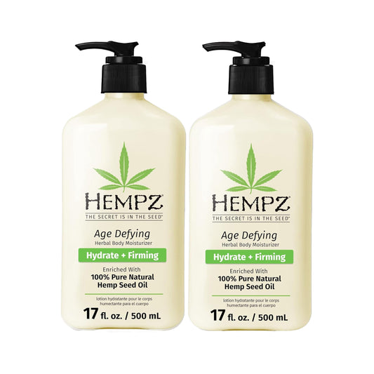 Hempz Age Defying moisturizer bottle front for daily hydration.