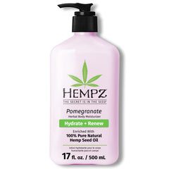 HEMPZ body lotion bottle with pomegranate and citrus for daily moisture