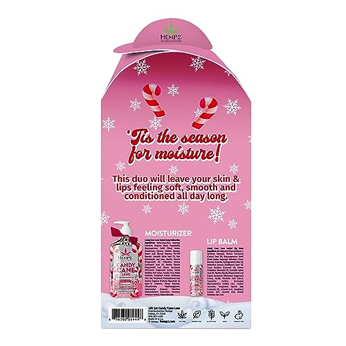 Hempz lip balm in the set offers soothing moisture for chapped lips.