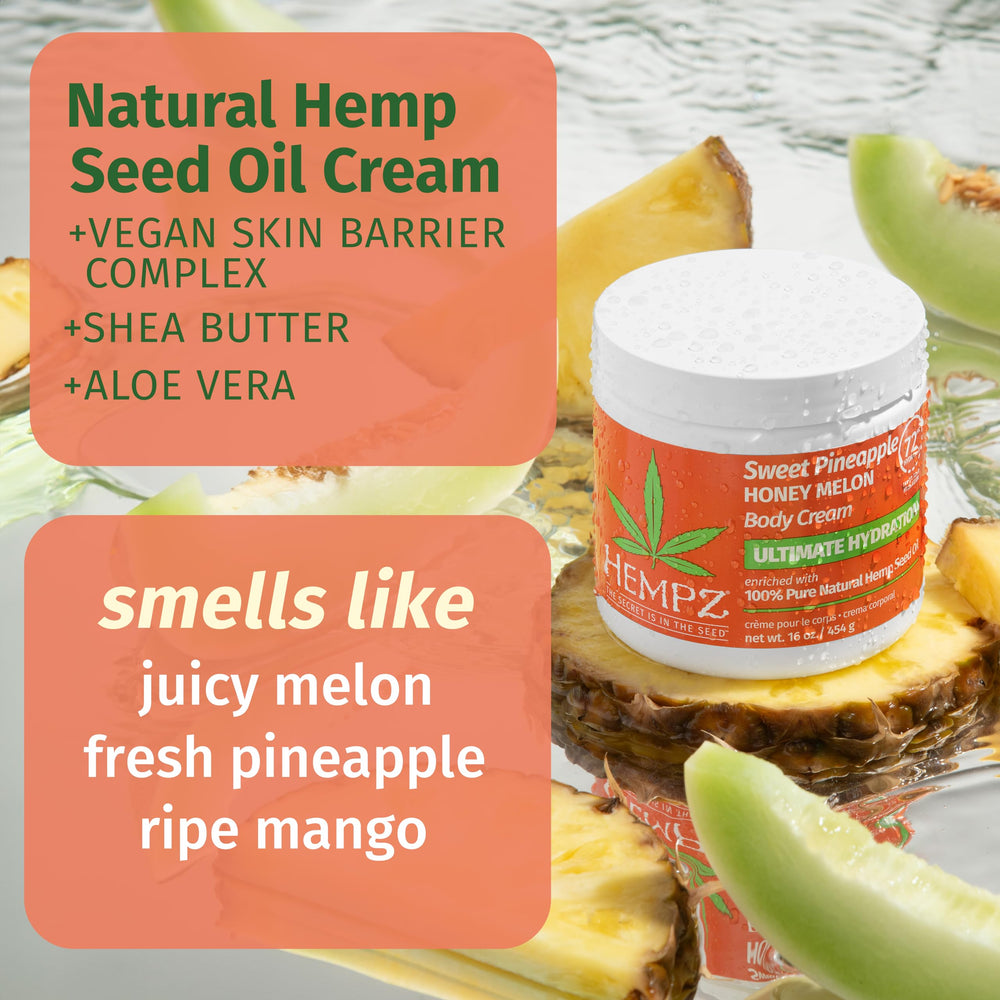 Hempz Lux Body Cream application pump demonstrates easy daily use