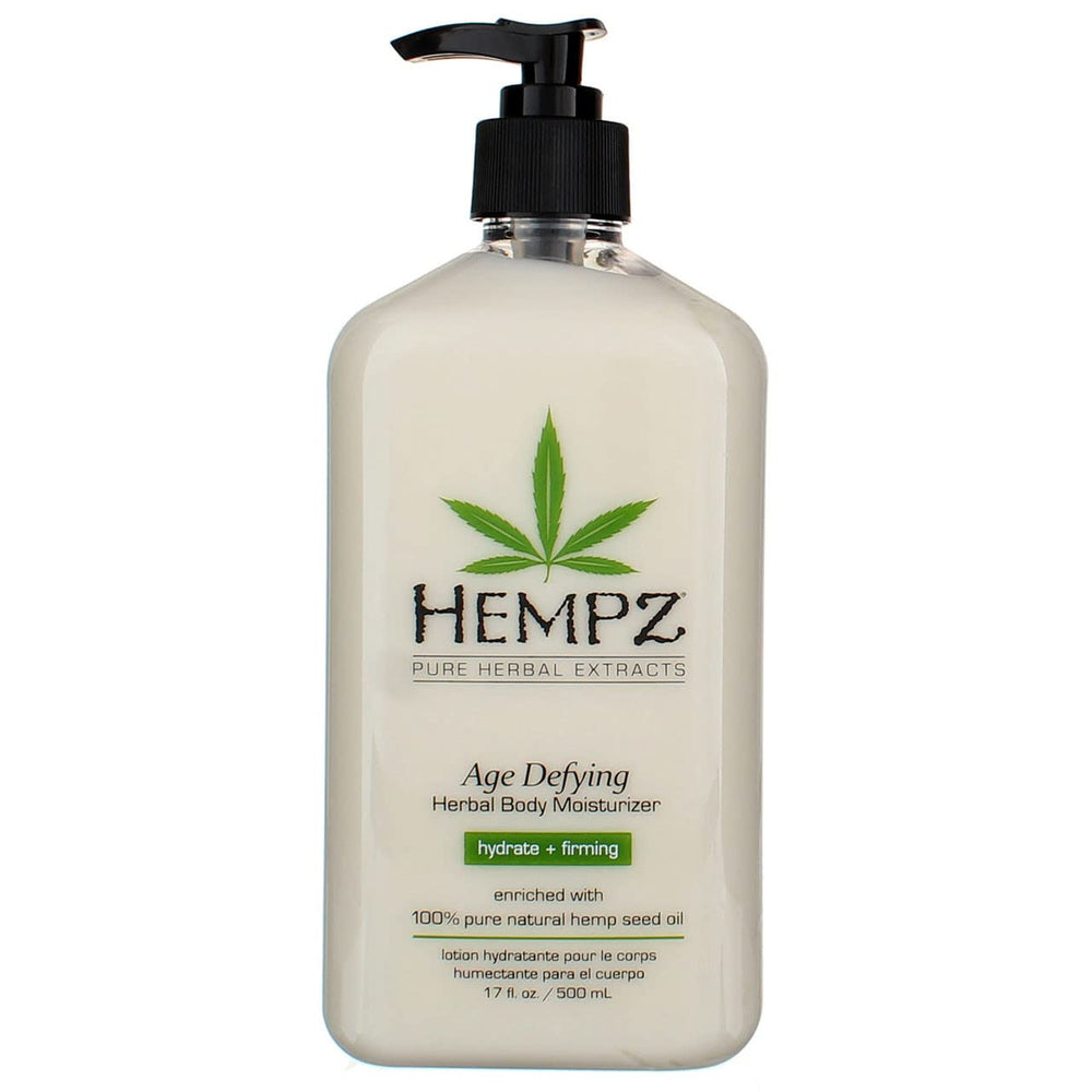 Hempz moisturizer texture close-up highlights lightweight, fast-absorbing cream.