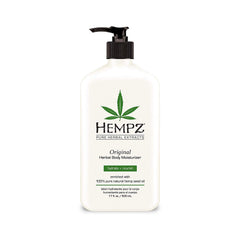 Hempz Original Herbal Body Moisturizer 17 oz bottle provides deep hydration for smooth, nourished skin.