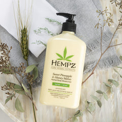 Hempz lotion being applied to skin demonstrates smooth, even coverage.