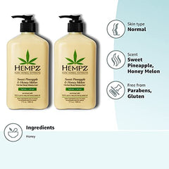 Hempz vegan, paraben-free, gluten-free packaging signals clean, ethical skincare.