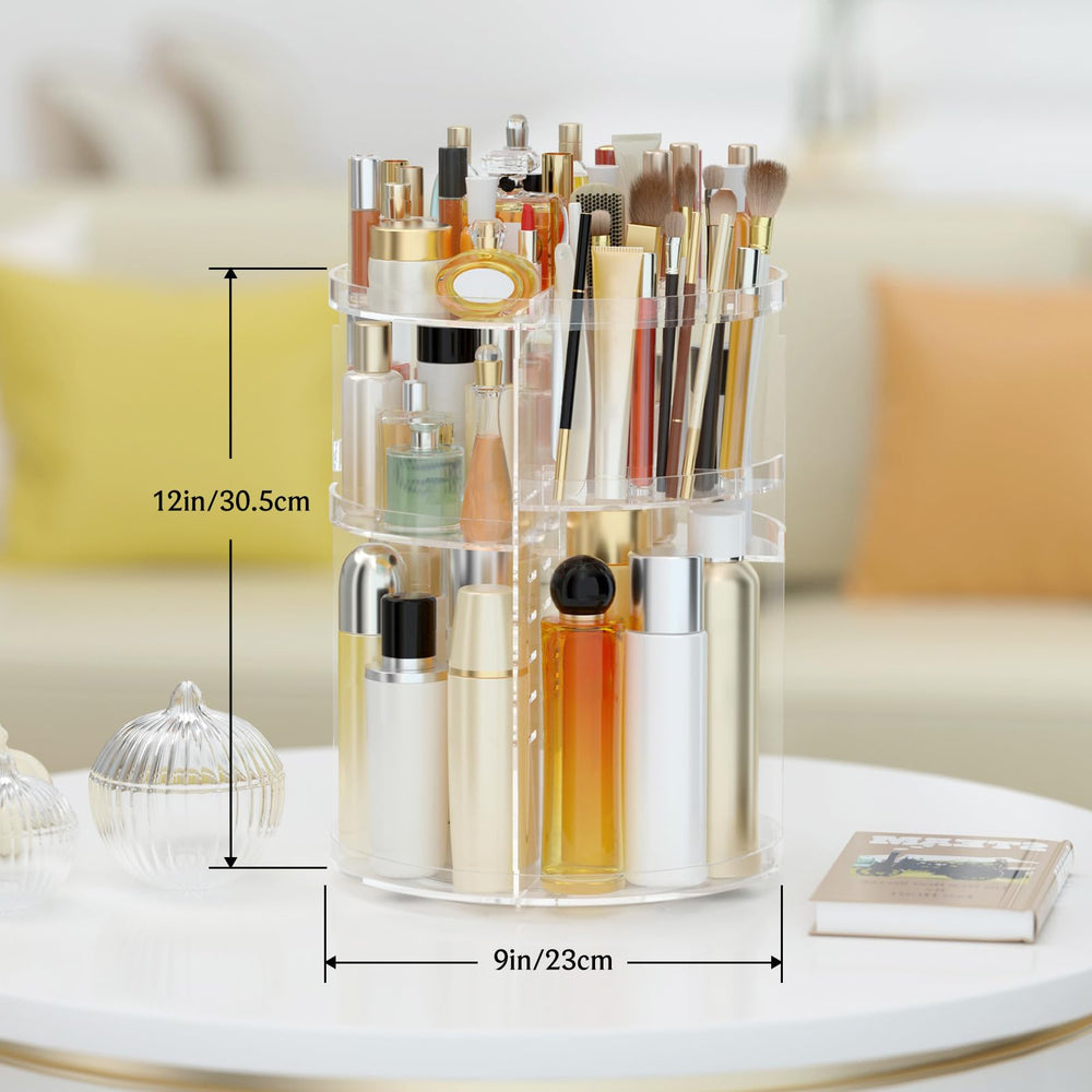 HEMTROY adjustable-shelves makeup organizer enabling flexible storage layouts