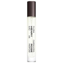Henry Rose Flora Carnivora travel spray offers fresh florals for on-the-go scent.