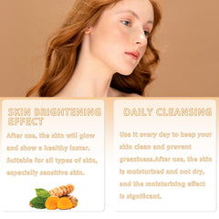 Hepanio turmeric brush detail with soft bristles for gentle cleansing