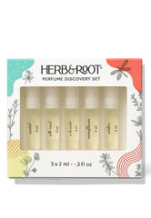Herb & Root Discovery Set box front, perfect for gifting and scent exploration.