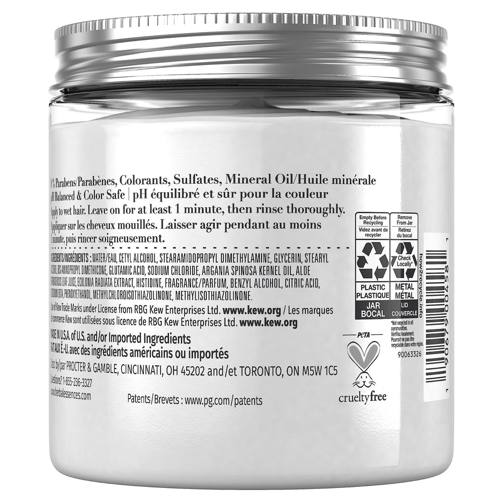 Herbal Essences bio:renew Hemp and Aloe Repairing Mask argan oil detail close-up highlights nourishment
