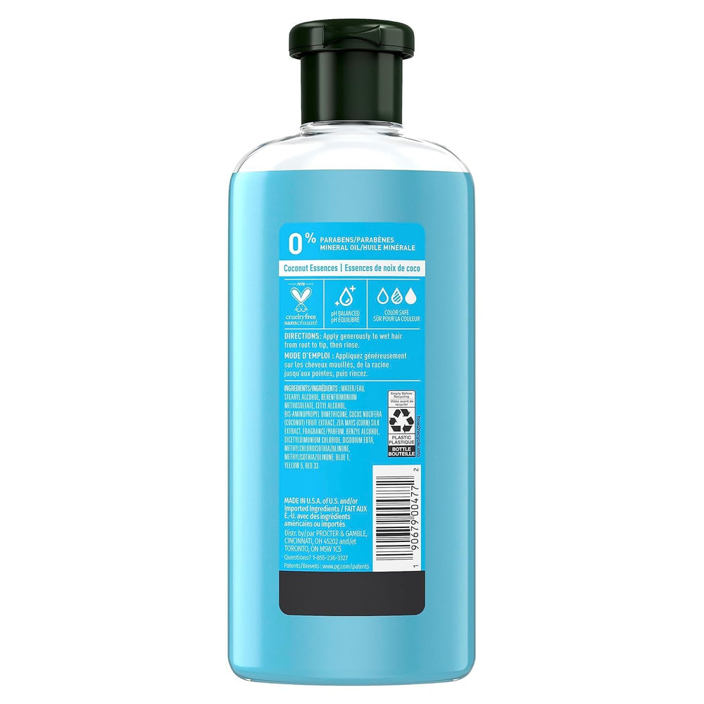 Pouring Herbal Essences Hello Hydration conditioner highlights creamy texture for detangling.