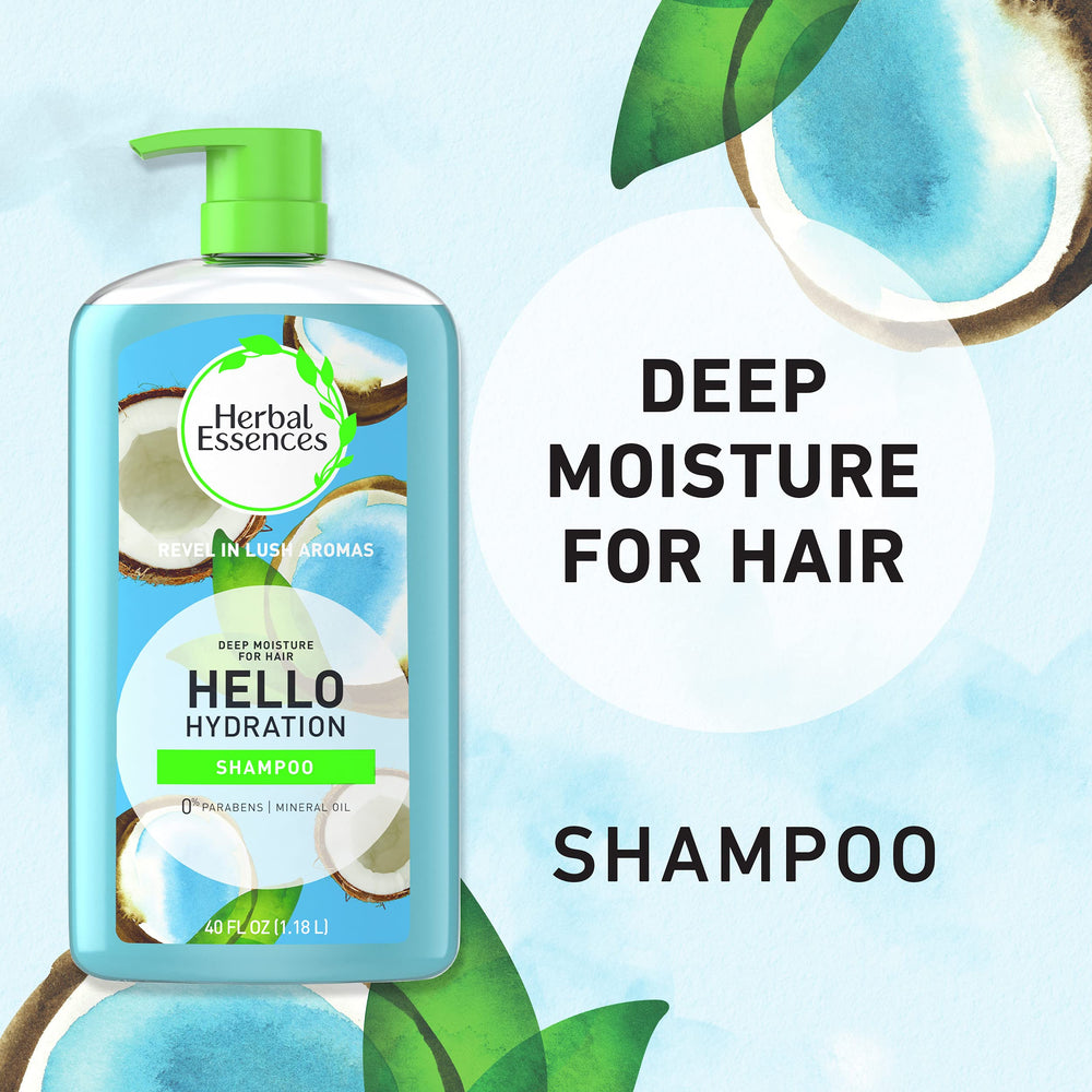Creamy lather from Herbal Essences shampoo delivering rich moisture to strands