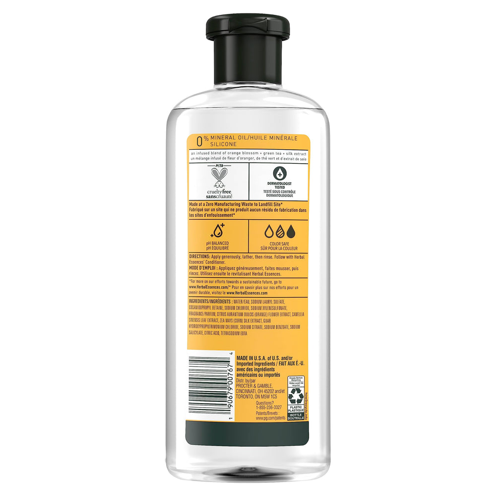 Herbal Essences Orange Blossom foam demonstrates refreshing lather and citrus aroma.
