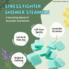 Herbal Zen steamer dissolving in shower releasing calming steam